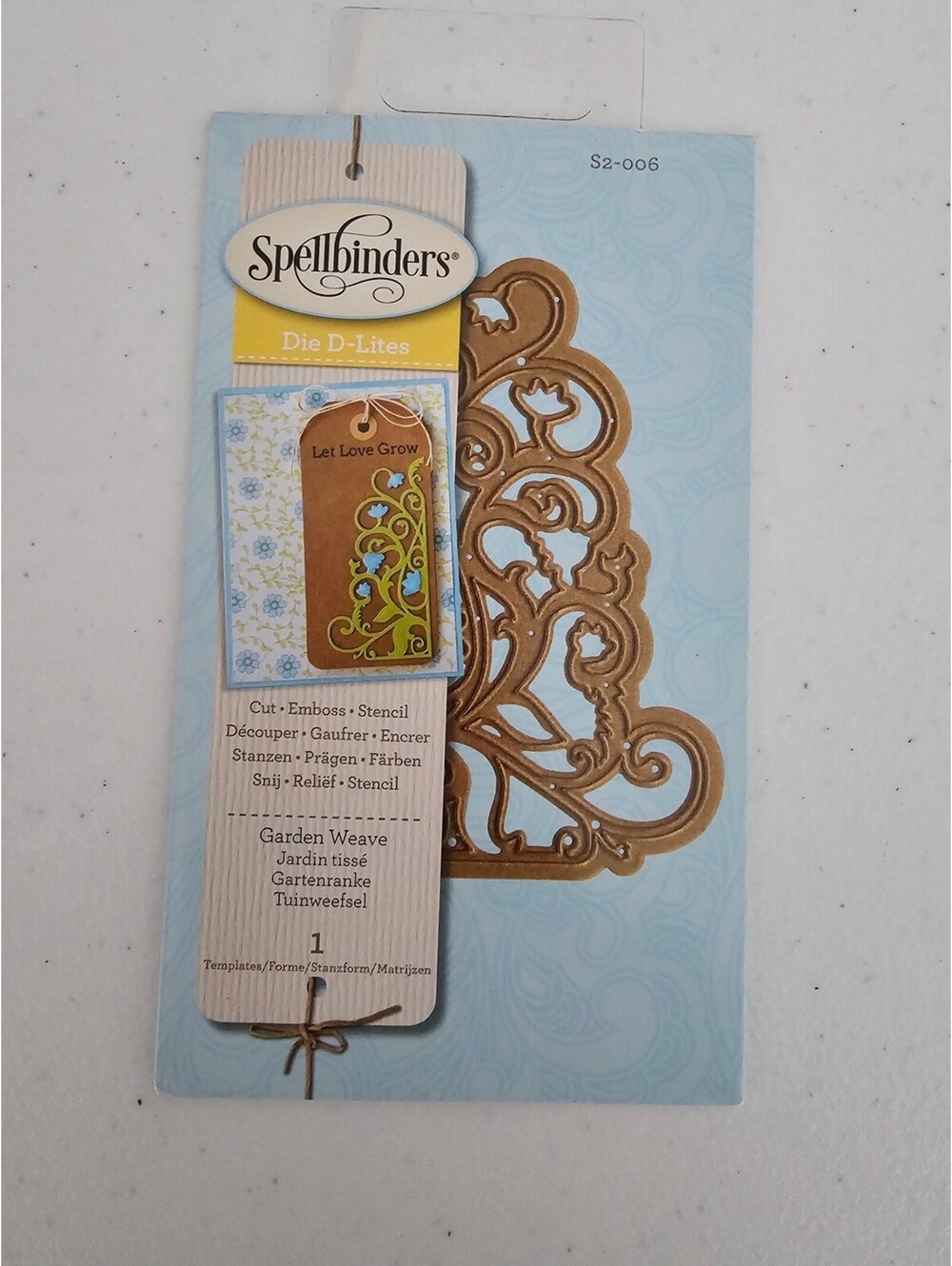 Spellbinders Die D-Lites Steel Craft Die Garden Weave